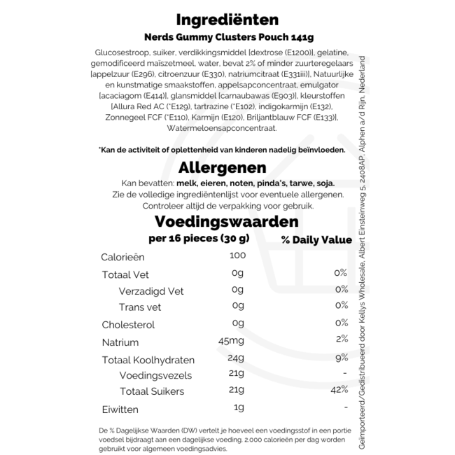 Wonka Nerds Gummy Clusters Pouch 113g