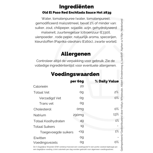 Old El Paso Red Enchilada Sauce Hot 283g (10oz)