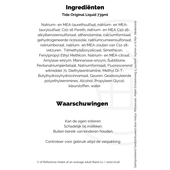 Tide Liquid Original 19 Load 739ml