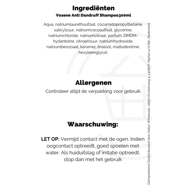 Vosene Anti Dandruff  Shampoo 300ml