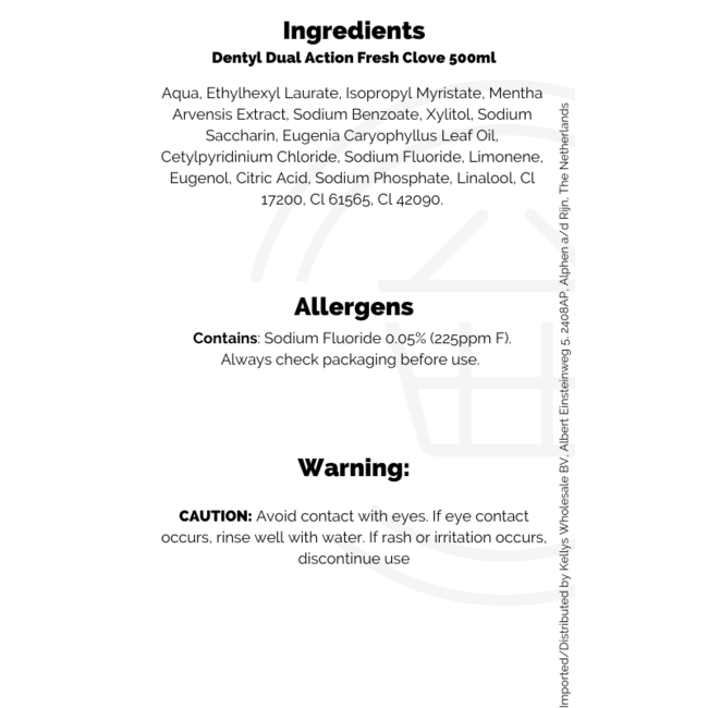 Dentyl Dual Action Fresh Clove Mouthwash 500ml
