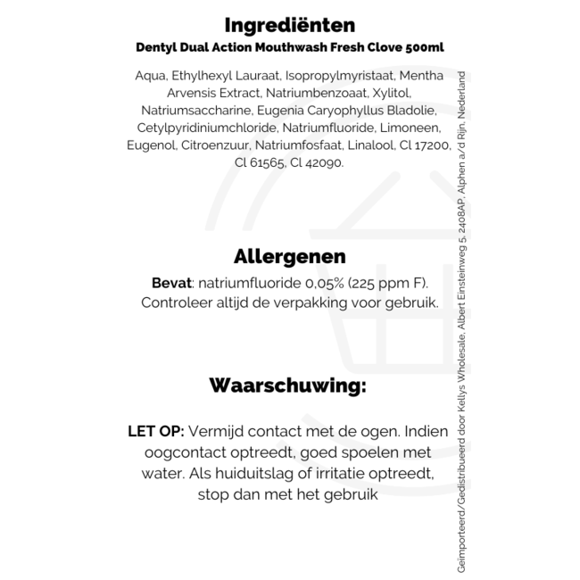 Dentyl Dual Action Fresh Clove Mouthwash 500ml