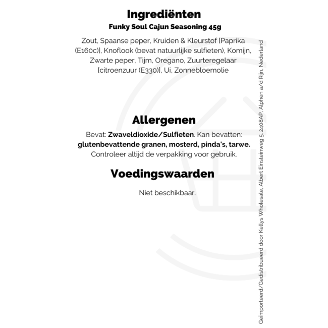 Funky Soul Cajun Seasoning 45g