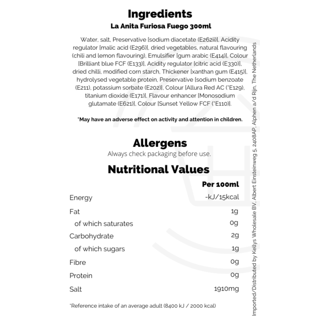 La Anita Furiosa Fuego 300ml