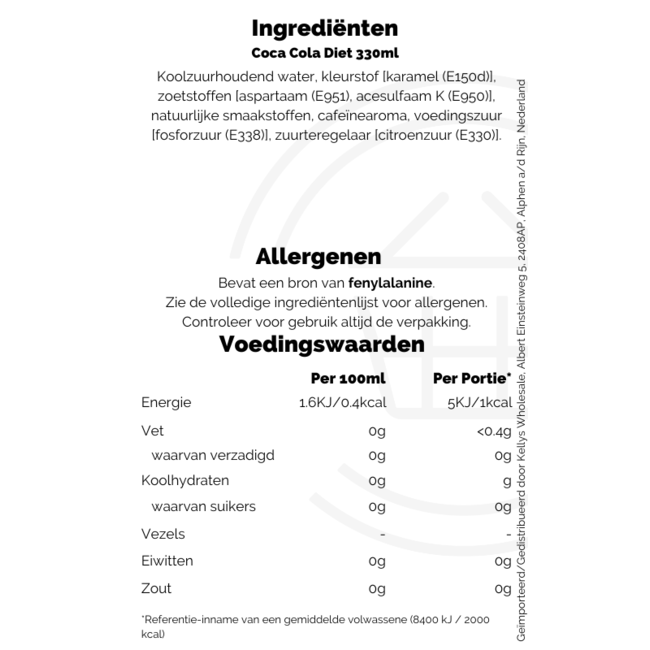 Coca Cola Diet 330ml