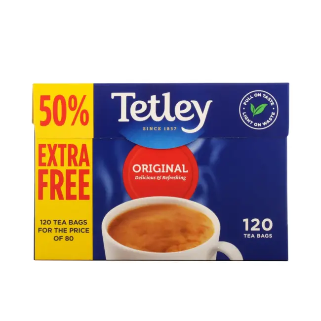Tetley Tea Original 120's, 80 + 50% free
