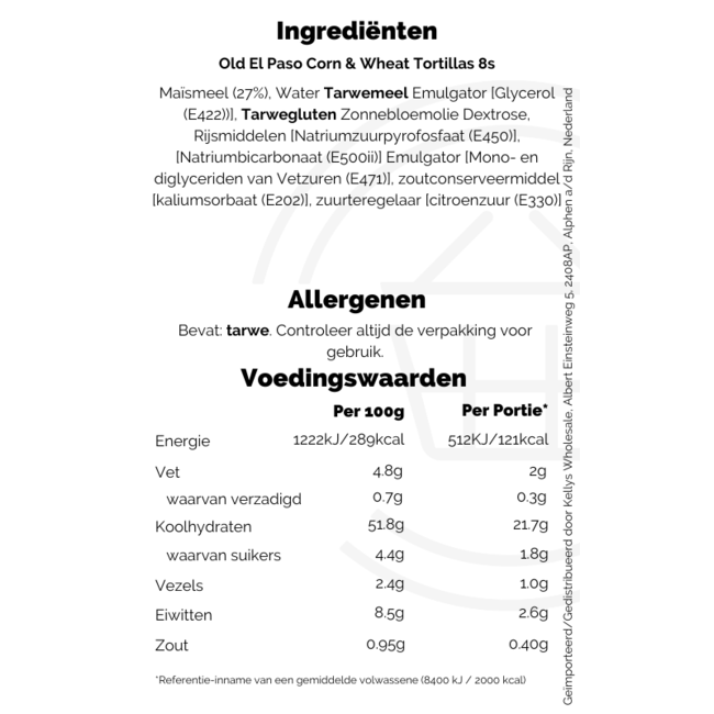 Old El Paso Corn & Wheat Tortillas 8s