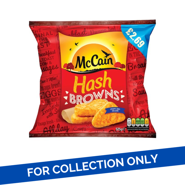 McCain Hash Browns PM£2.69 525g