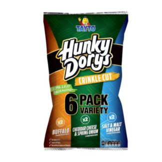 Tayto O Tayto Hunky Dory Assorted Crisps 6pk | THT: 09-02-2026