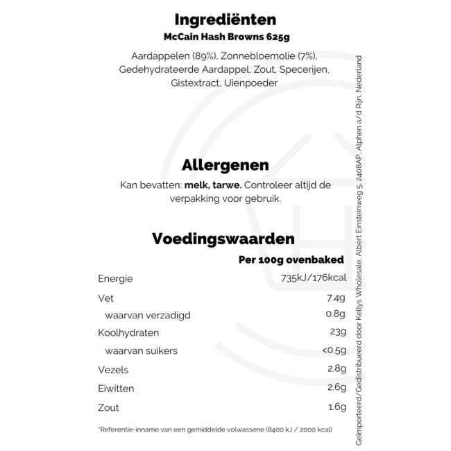 McCain Hash Browns PM£2.69 525g