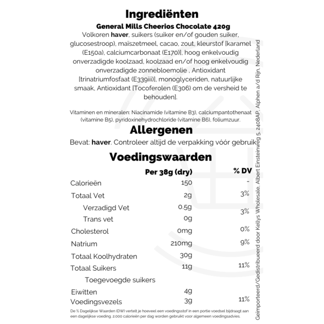 General Mills Cheerios Chocolate 420g