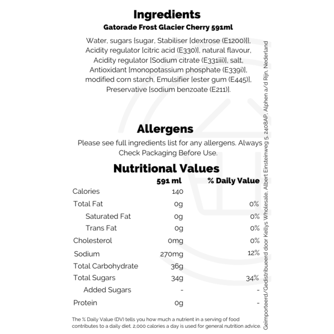 Gatorade Frost Glacier Cherry 591ml