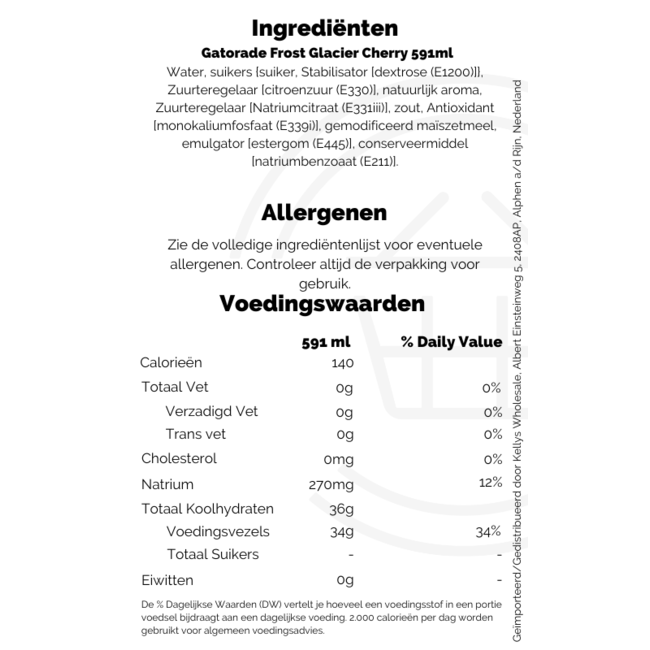 Gatorade Frost Glacier Cherry 591ml