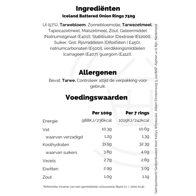 Iceland Battered Onion Rings 750g – Tiefkühl-Gemüsebeilage