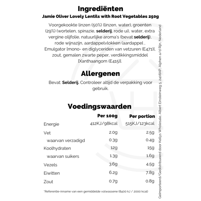 Jamie Oliver Lovely Lentils with Root Vegetables 250g Kellys Expat