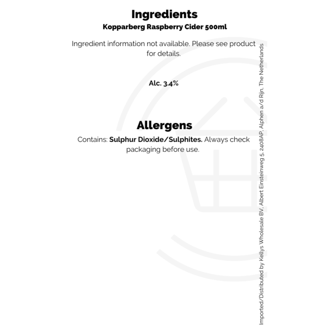 Kopparberg Raspberry Cider 500ml