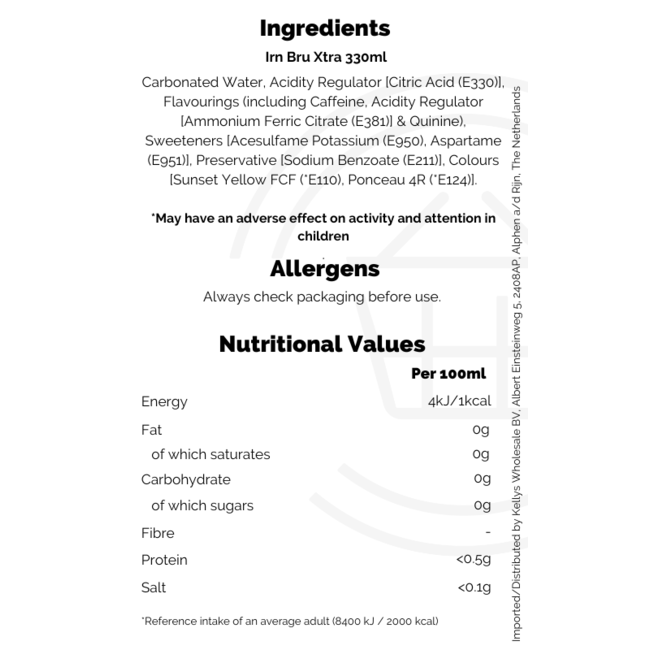 Irn Bru Xtra Multipack (24x330ml)