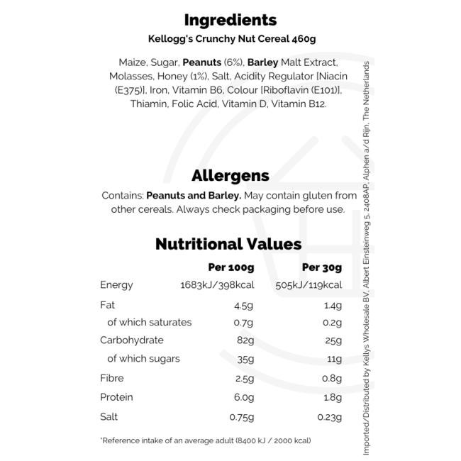 Kellogg's Crunchy Nut Cereal 460g
