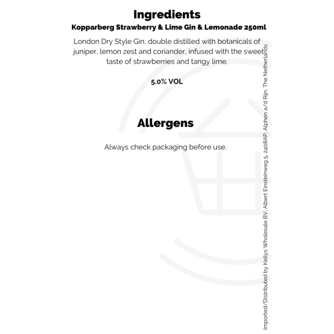 Kopparberg Strawberry & Lime Gin & Lemonade 250ml