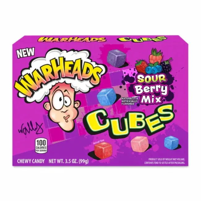 Warheads Berry Cubes Theatre Box 99g THT: 31-10-2025