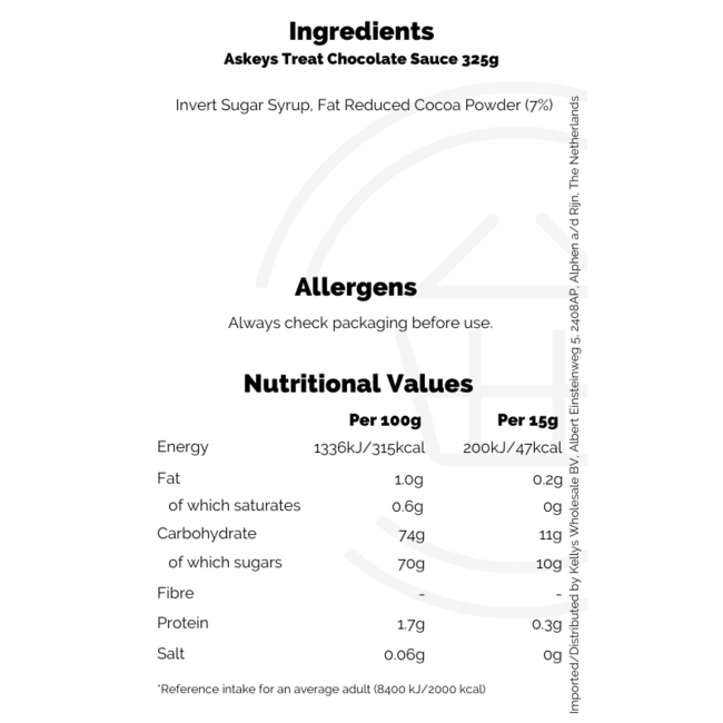 Askeys Treat Milk Chocolate Syrup 325g – Sirup