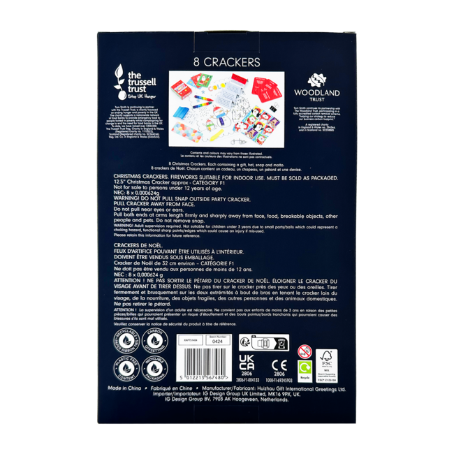 Tom Smith Silver Family Crackers 8x12.5"