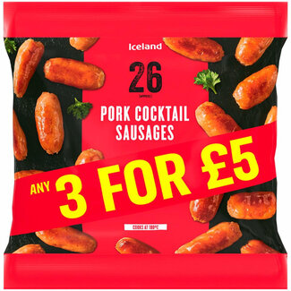 Iceland  Iceland 26pk Cocktail Sausages 364g | THT 10-06-2025