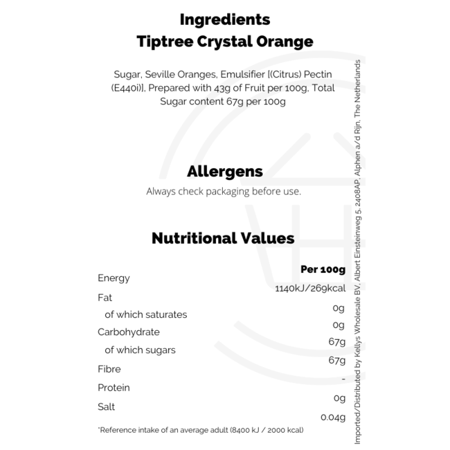 Tiptree Crystal Orange 340g – Frühstückscerealien