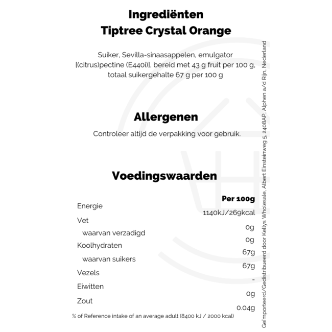Tiptree Crystal Orange 340g – Frühstückscerealien