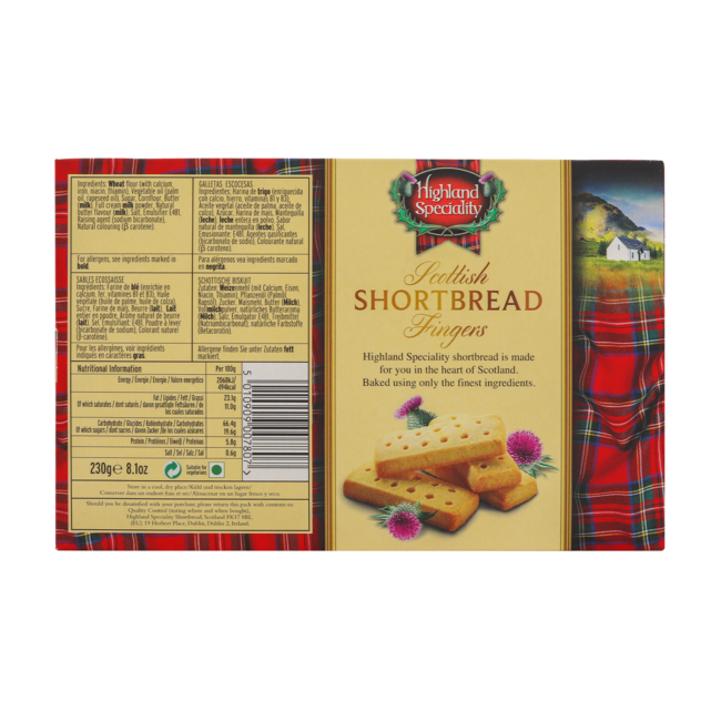 Highland Specialty Scottish Shortbread Fingers 230g