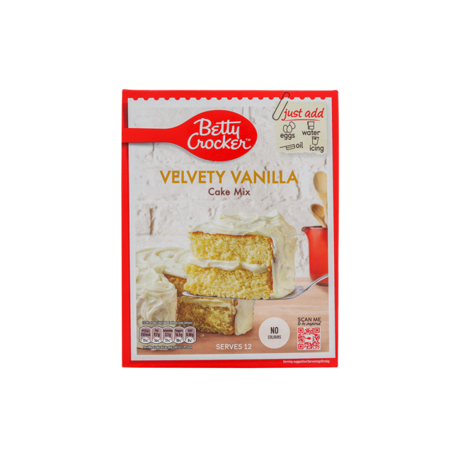 Betty Crocker Velvety Vanilla Cake Mix 425g