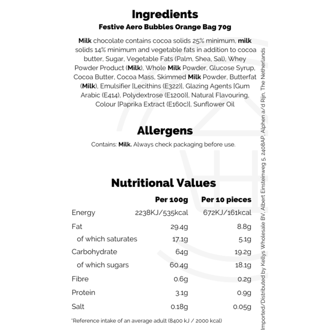 Aero Bubbles Orange Bag 70g