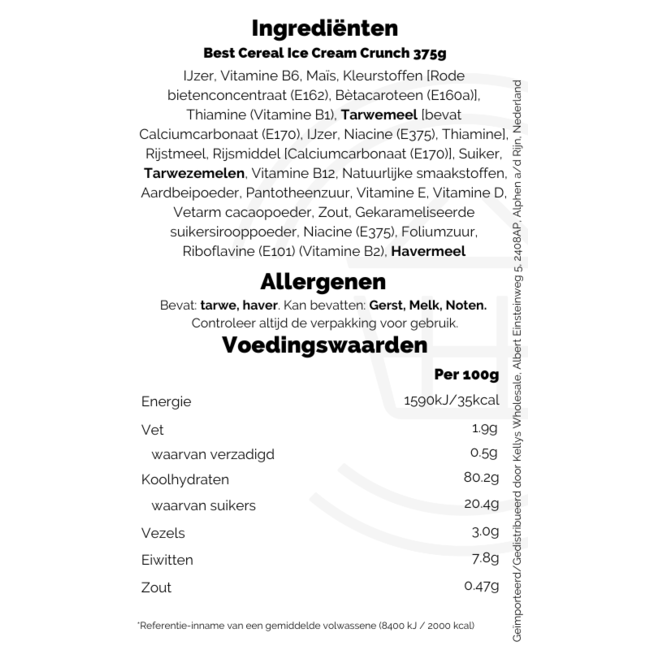 Best Cereal Ice Cream Crunch 375g