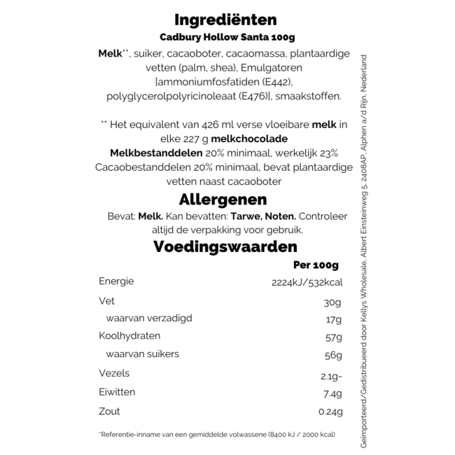 Cadbury Hollow Santa 100g
