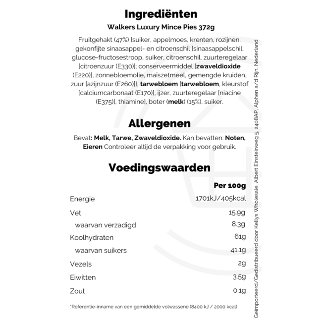 Walker's Luxury Mince Pies 372g – Weihnachtsgebäck