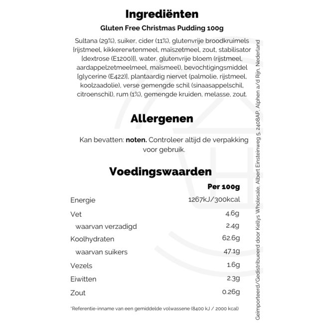 Matthew Walker Gluten Free Christmas Pudding 100g