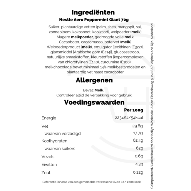 Nestle Aero Peppermint Giant 70g
