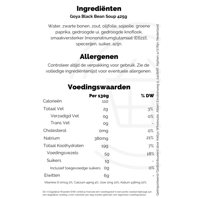 Goya Black Bean Soup 425g – Suppe