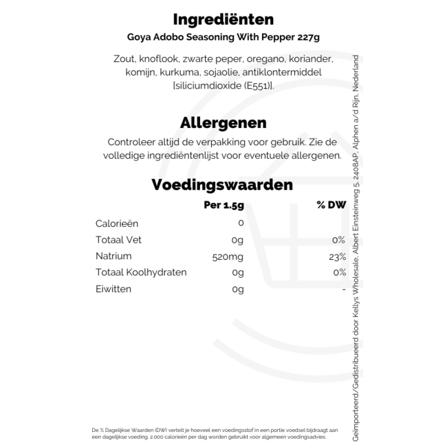 Goya Adobo Seasoning With Pepper 227g