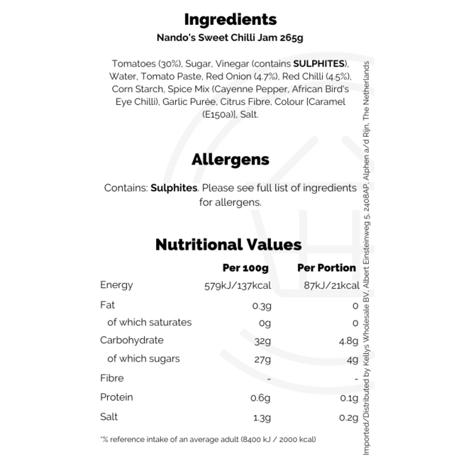 Nando's Sweet Chilli Jam 265g