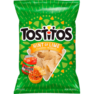 FritoLay Tostitos Hint of Lime Tortilla Chips 283g