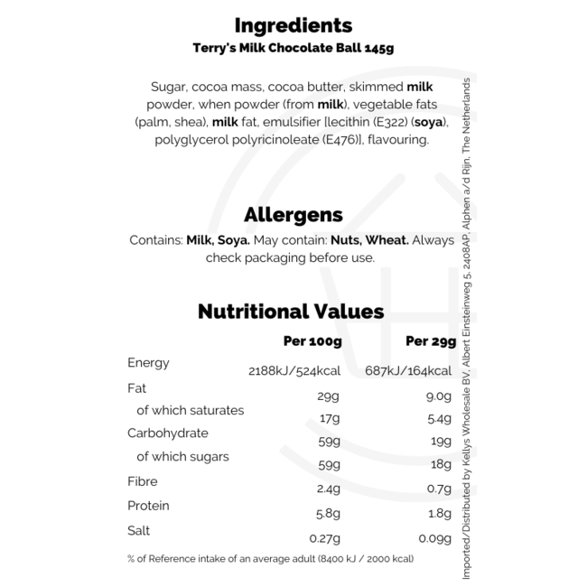 Terry's Milk Chocolate Ball 145g