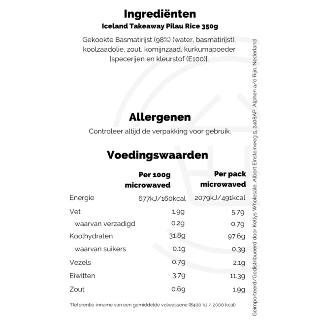 Iceland Takeaway Pilau Rice 350g