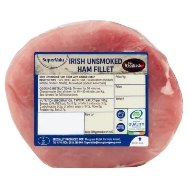 SuperValu Unsmoked Ham Fillet 800g
