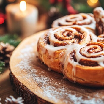 Sweet Rolls with Eggnog Frosting