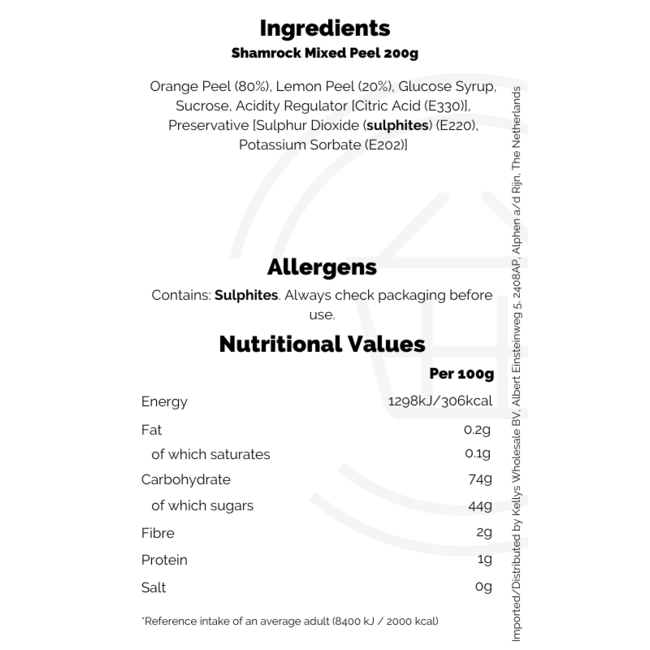 Shamrock Mixed Peel 200g
