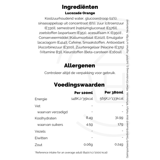 Lucozade Orange Multipack 24pk