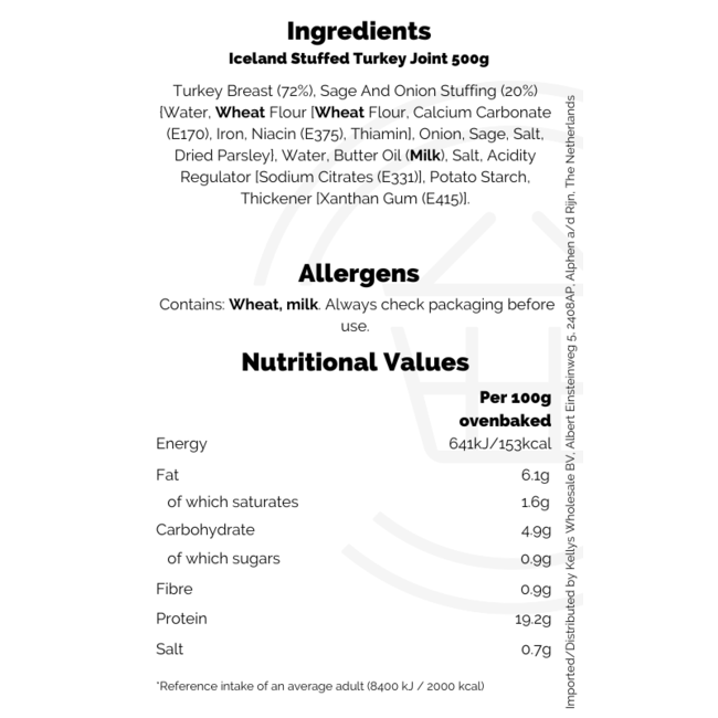 Iceland Stuffed Turkey Joint 500g