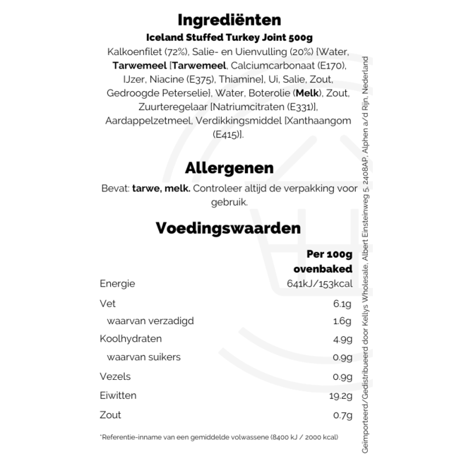 Iceland Stuffed Turkey Joint 500g