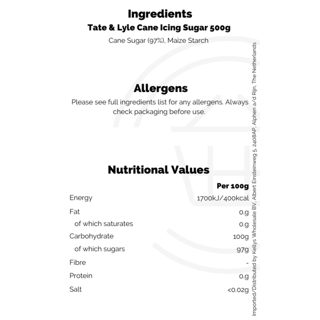Tate & Lyle Icing Sugar 500g – Zucker